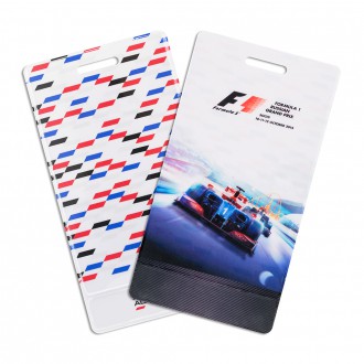 Вертикальный карман с печатью  с нижней планкой. F1